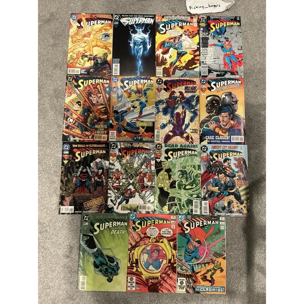 15 Vintage Superman DC Comic Books